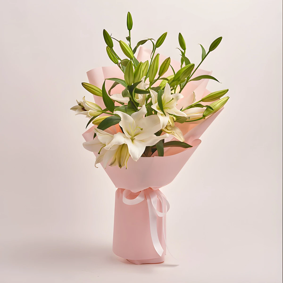 Delivery of bouquet of 5 white lilies to Sofia | E-cvete.com