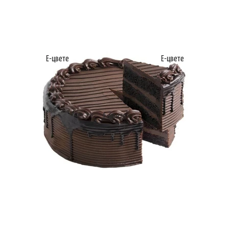 Order and delivery of chocolate cake by courier
