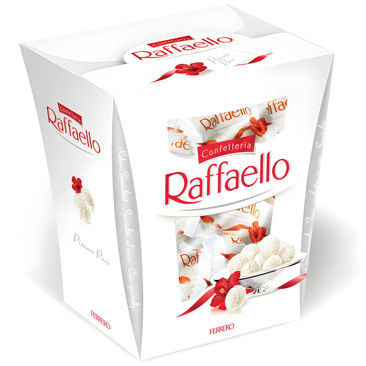 An order for Raffaello chocolates 230 g and a flower bouquet